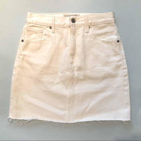 Lucky Brand White Jean Skirt - Picture 1 of 8